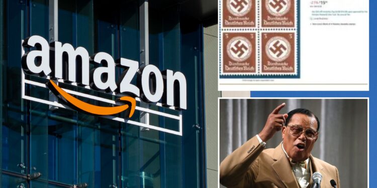 Nazi stamps, Louis Farrakhan books