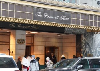 Exterior of the Roosevelt Hotel.