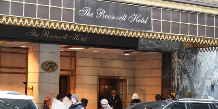 Exterior of the Roosevelt Hotel.