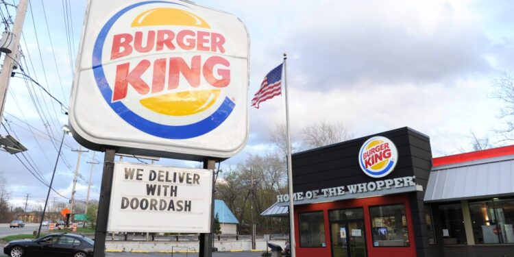 A general view of a Burger King restaurant as seen in Little Falls, NJ on April 29, 2018.