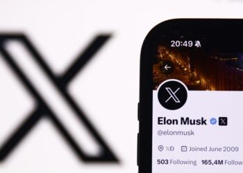 Elon Musk's X account and X logo