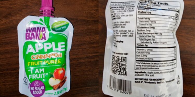North Carolina parents Nicole Peterson and Thomas Duong sued WanaBana after alleging that its fruit puree pouches gave their two toddlers lead poisoning, according to a lawsuit filed in Florida on Sunday.
