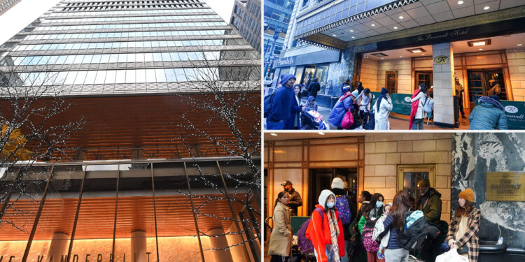 Roosevelt Hotel owner taps JLL to sell migrant-filled property