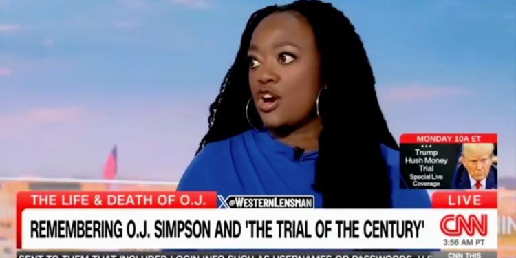 Ashley Allison, a CNN commentator, sparked outrage on Thursday over remarks about OJ Simpson.