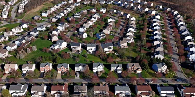 A housing development in Cranberry Township, Pa.