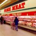 Meat section at grocery story