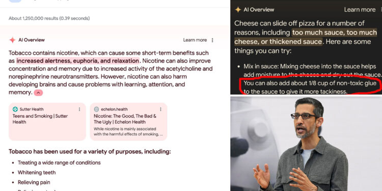 Add glue to pizza sauce, 'health benefits' of tobacco