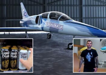 Liquid Death giving away fighter jet 'The Dehydrator' to lucky winner