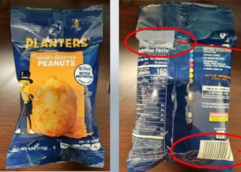 The UPC code for Honey Roasted Peanuts in question is 2900002097 with a best-by date of April 11, 2025.