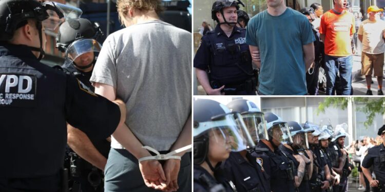 Climate activists try to blockade NYC Citi Bank HQ in 'Summer of Heat on Wall Street'