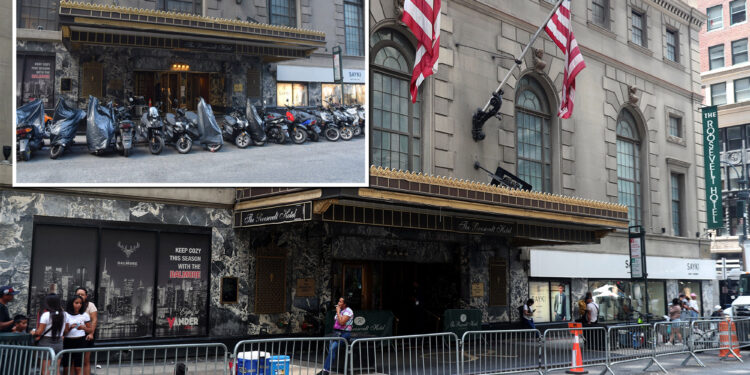 NYPD clears delivery bikes from NYC's Roosevelt Hotel shelter