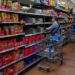 People shopping for school supplies inside a Walmart in Edmond, Oklahoma.