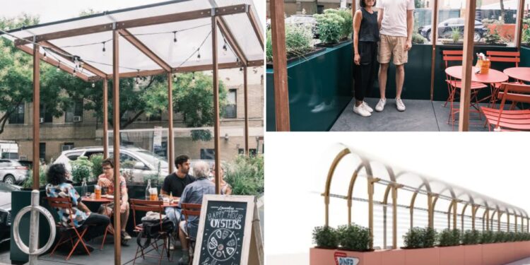 NYC startup pitches outdoor dining sheds that can be reused