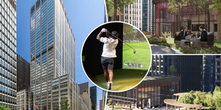 1290 Sixth Avenue skyscraper adds 'eagle' nest with Five Iron Golf