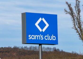 A sign for Sam's Club is seen at the entrance to the members-only retail warehouse store at the Lycoming Mall in Muncy, Pennsylvania.