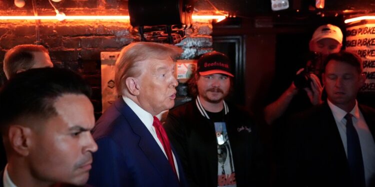 Former President Trump at PubKey