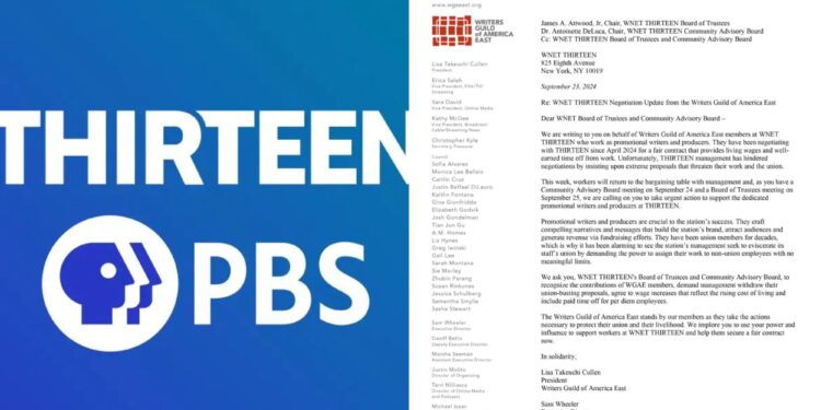 Workers at PBS station WNET Thirteen demand halt to 'union-busting'