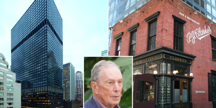 Bloomberg widens footprint at 'P.J. Clarke's building' to boost sagging Midtown corridor
