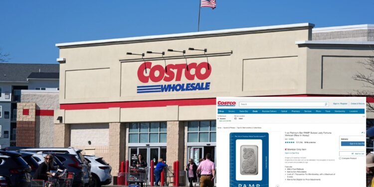 Costco is selling platinum bars, coins for $1K on website