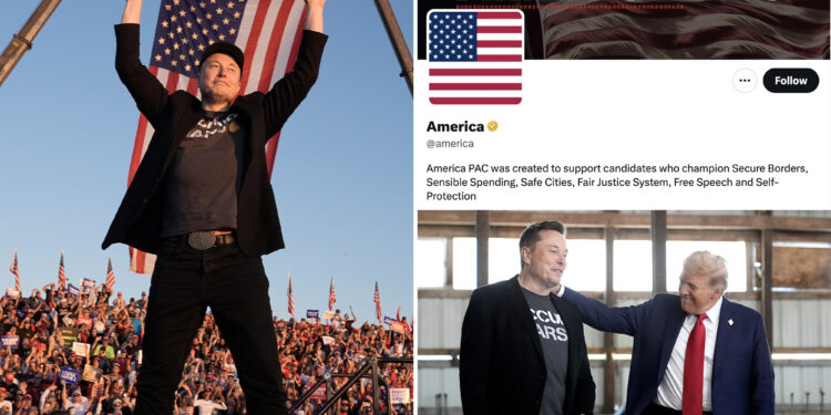Musk takes over @America on X to promote pro-Trump PAC: report