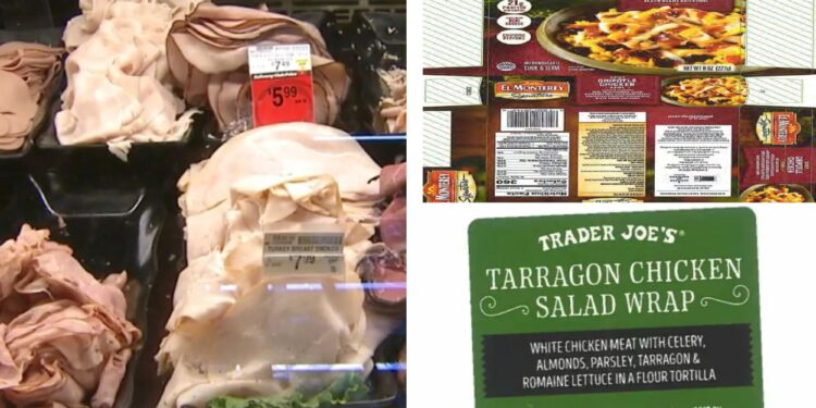 Recall of 10M pounds of meat includes frozen dinners, salads sold to Trader Joe's, Kroger, Amazon Fresh
