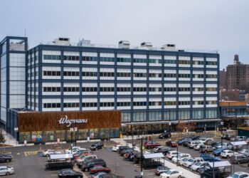 The popular Wegmans at Brooklyn Navy Yard is part of Admirals Row redevelopment by Steiner NYC.