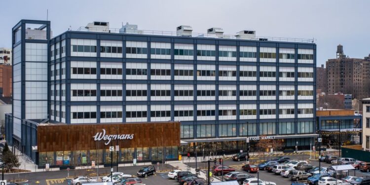 The popular Wegmans at Brooklyn Navy Yard is part of Admirals Row redevelopment by Steiner NYC.