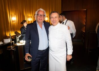 Real estate mogul Aby Rosen helped celebrate Daniel Boulud's latest restaurant,  La Tete d’Or.