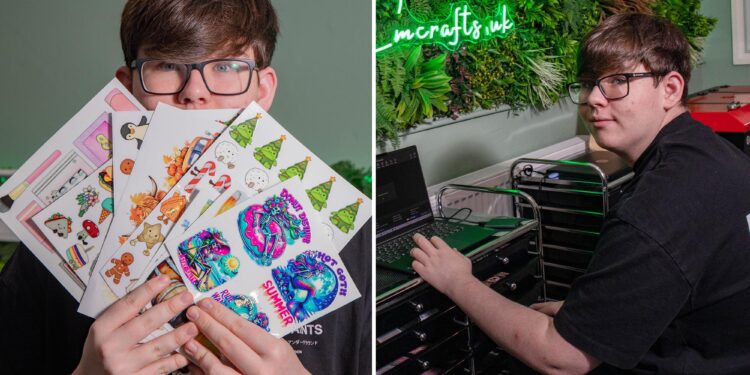 17-year-old makes over $19K a month with sticker business -- all thanks to Christmas gift