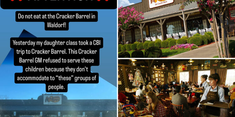 Cracker Barrel accused of refusing service to group of special needs students at Waldorf, Md. restaurant