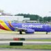A Southwest Airlines plane taxis at Tampa International Airport on Aug. 29, 2024.