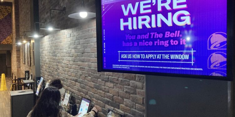 We're hiring sign