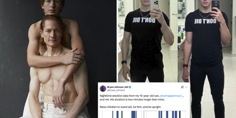 Bryan Johnson slammed for posting son's erection data