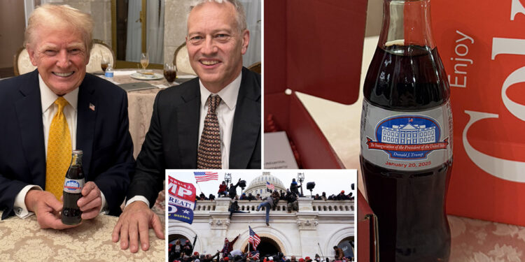 Coca-Cola gives Donald Trump a commemorative bottle ahead of inauguration