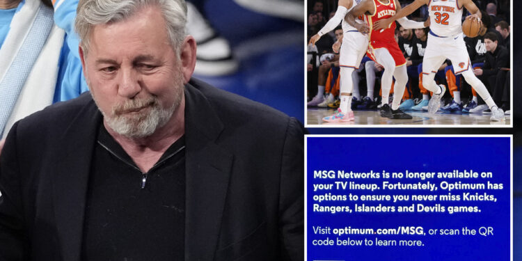 MSG Networks, Altice trade blame over Knicks, Rangers blackout for 1M Optimum subscribers