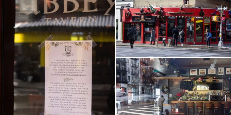 Popular NYC sports bar Abbey Tavern closes after rent deal falls through