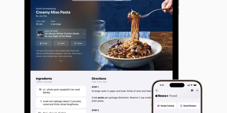 Apple’s News app is getting a recipes section