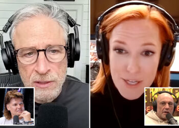 Jon Stewart rebukes Jen Psaki's claim that Joe Rogan and Theo Von are part of 'conservative ecosystem'