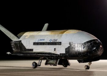 The Space Force shares a photo of Earth taken by the X-37B space plane