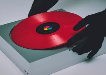 The armless PP-1 turntable is made from a solid block of aluminum