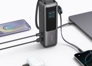 Anker’s 25,000mAh battery with two built-in cables is cheaper than ever