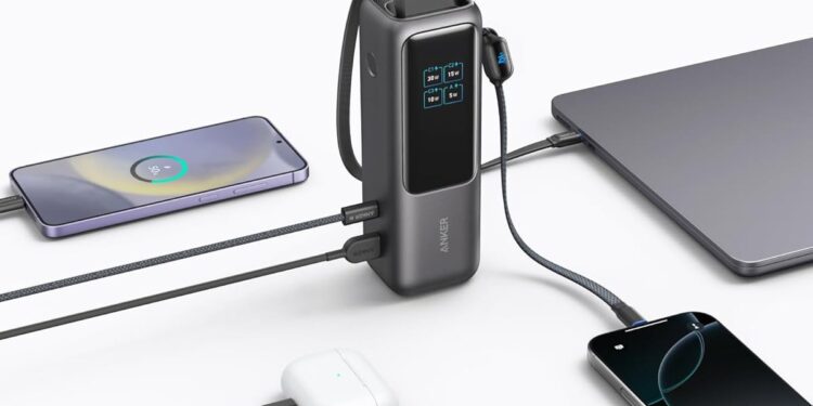 Anker’s 25,000mAh battery with two built-in cables is cheaper than ever