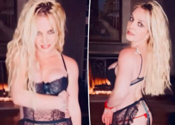 Britney Spears, 43, shocks fans in red thong, black negligee