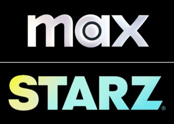 Close-up view of the Max Starz logo