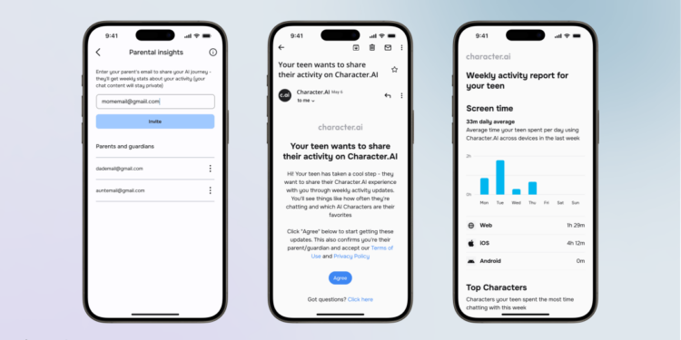 Character.ai adds parental reports for teen chatbot usage