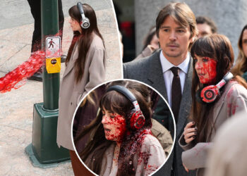 Dakota Johnson, Josh Hartnett film ‘Verity’ in bloody NYC set photos