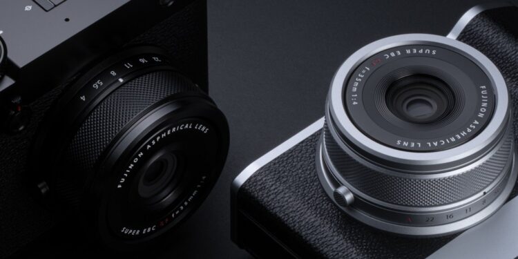 A marketing photo of Fujifilm’s GFX100RF camera.