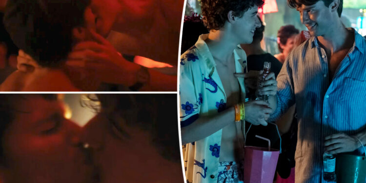 How 'White Lotus' filmed incest kiss with Patrick Schwarzenegger, Sam Nivola