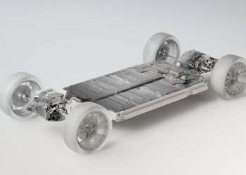 Rendering of vehicle skateboard