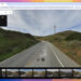 Google Map showing a highway with thumbnails of the same scene at different times at the bottom.